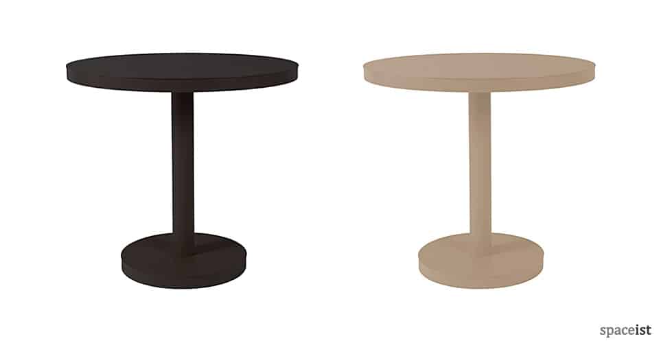 Barcino black and sand round cafe table