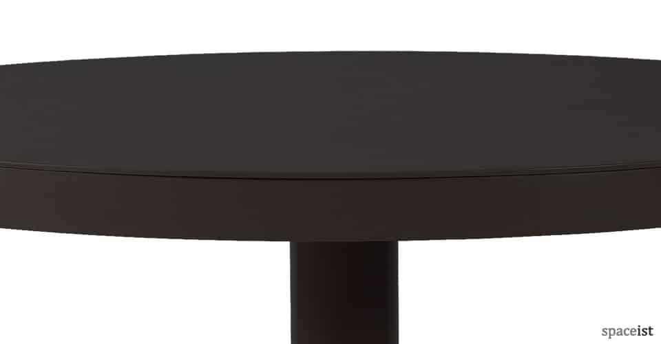Barcino black and sand round cafe table