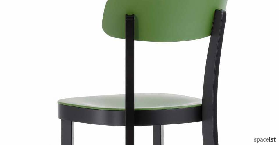 Basel red and green wood cafe chair