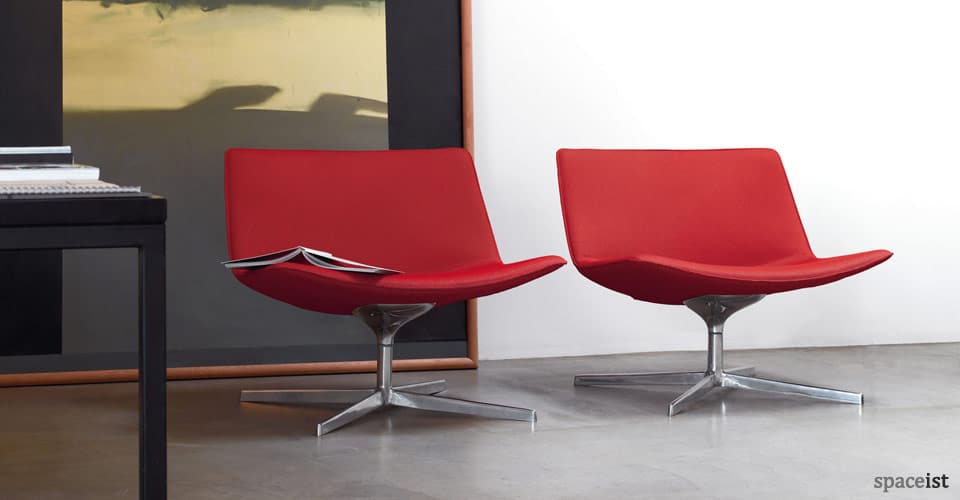 catifa80 red leather reception chiars