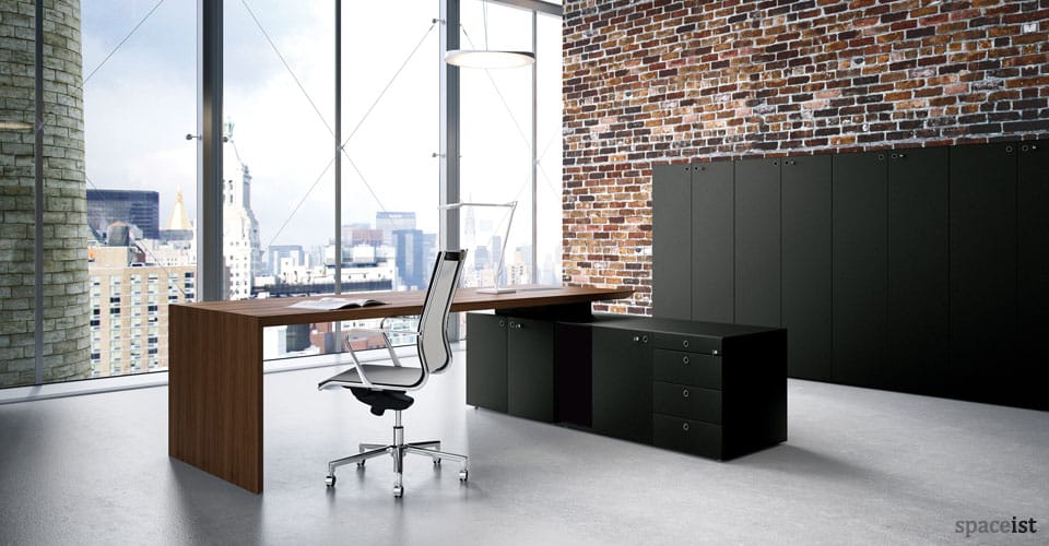 CEO walnut executive desk