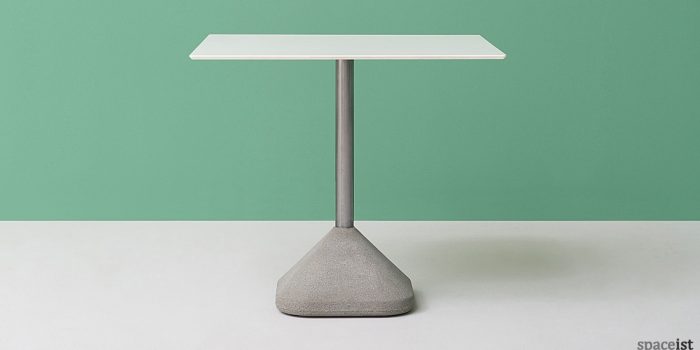 Concrete square outdoor cafe table