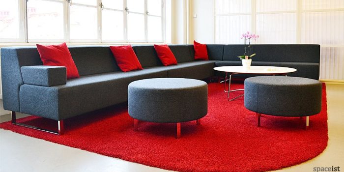 dark grey red modular corner sofas