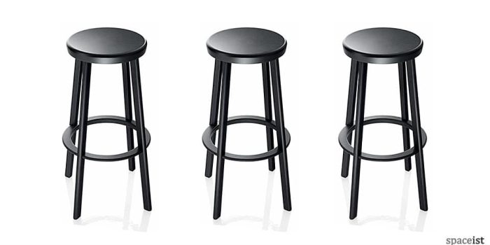 deja vu black bar stools