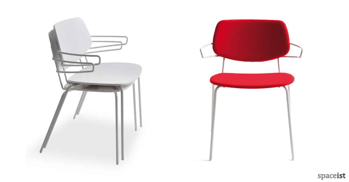Dolli red meeting room chair