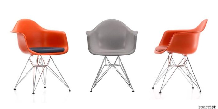 eames armchair red meeting chairs