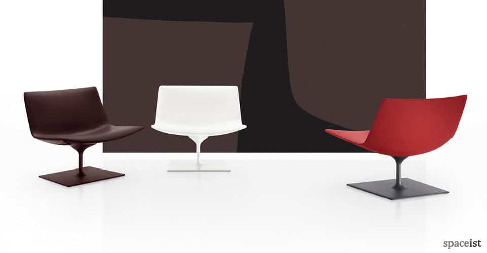 eighty black red reception chairs
