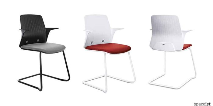 Every white and black cantilever chair