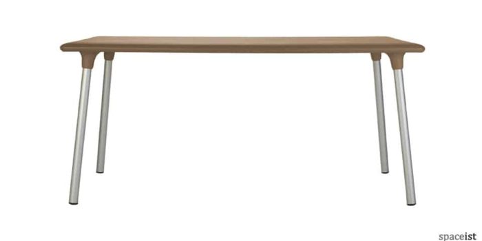 Flash chocolate rectangular cafe table to seat six