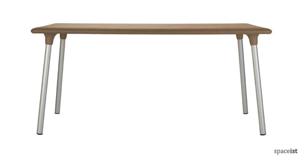 Flash brown rectangular cafe table