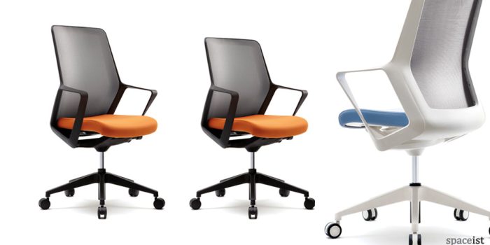 flow orange and black office chair