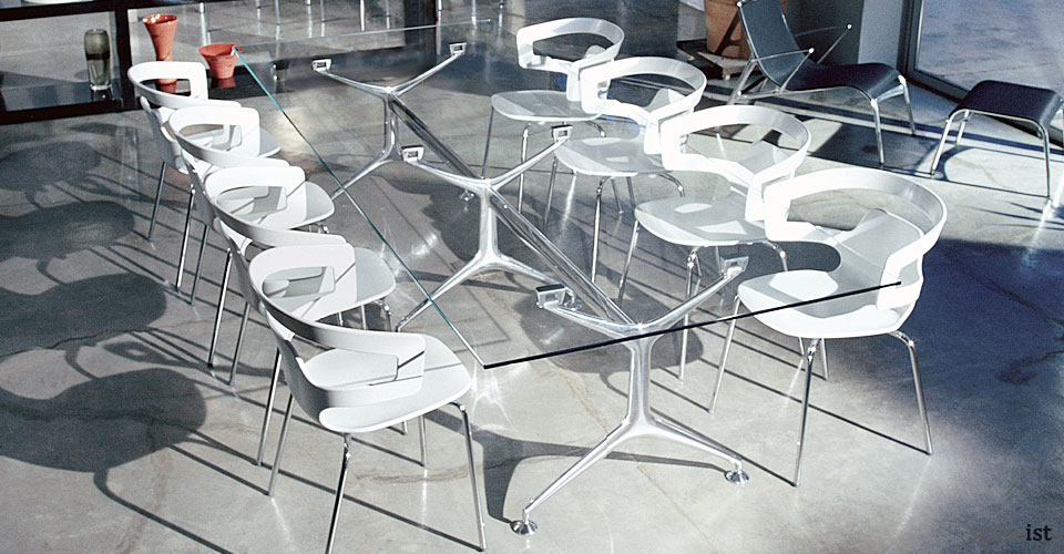 frame clear glass boardroom tables