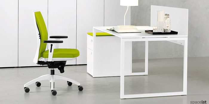 frame modular white office desk