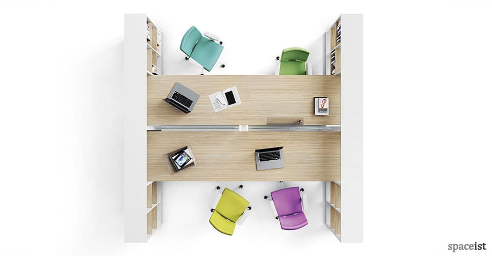frame storage white office desks