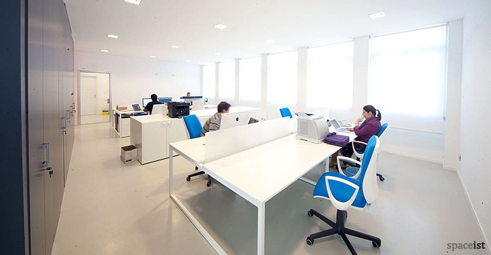 frame white bench desk in-situ