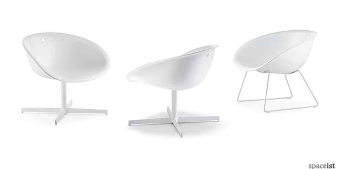 gliss white reception chairs