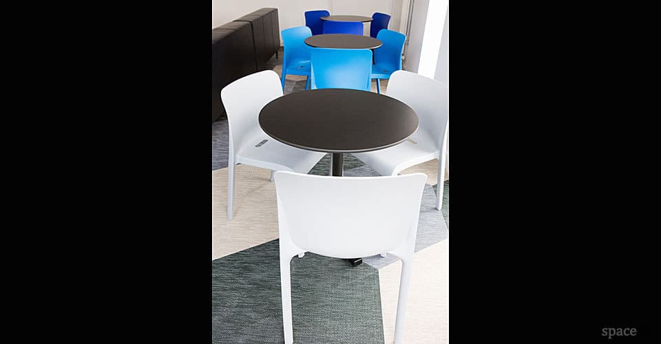 pop grey and blue cafe chair
