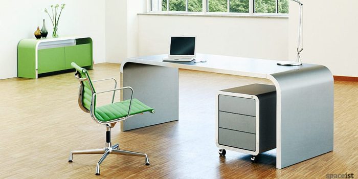 high line green metal executive desks