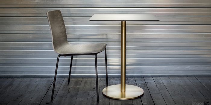 Icon brass effect cafe table