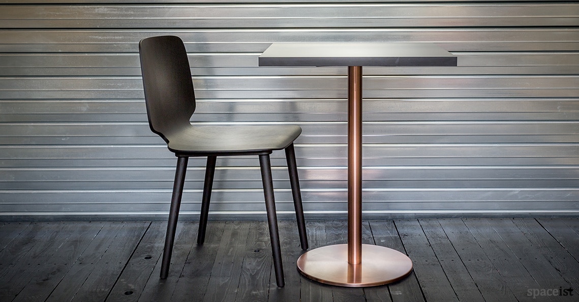 Inox antique copper and brass table