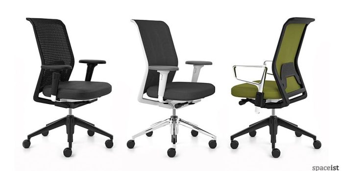 id mesh green task chairs