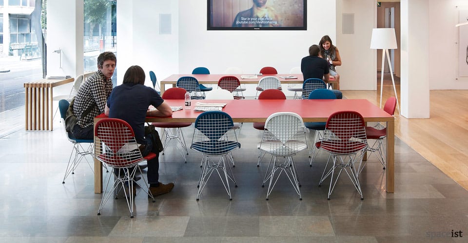 jb 4-leg red laminate table
