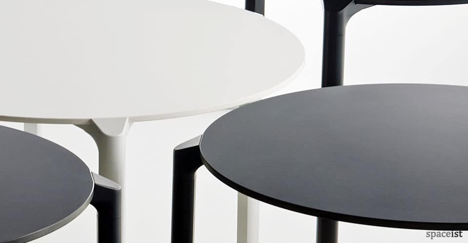 jump black round outdoor cafe tables