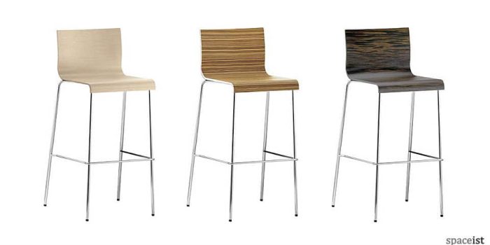 kurdra wood veneer bar stools