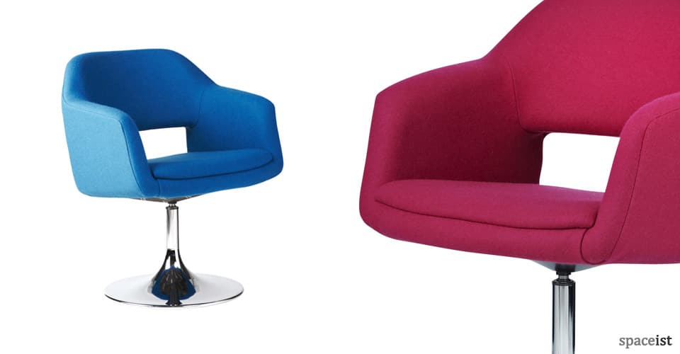 largo red faux leather meeting room chairs