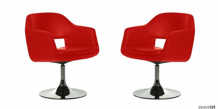largo red faux leather bar chairs