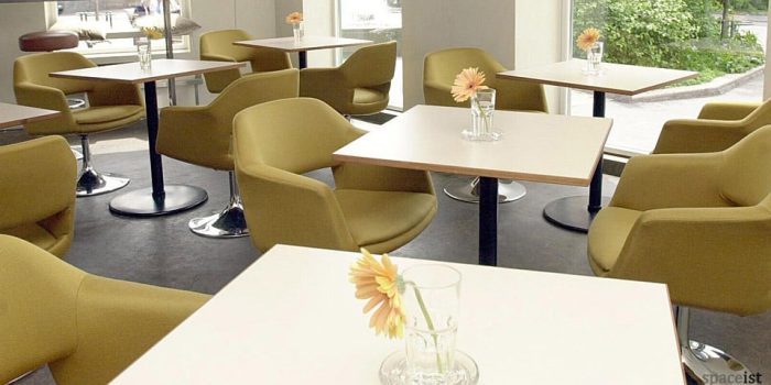 largo sage green fabric chairs