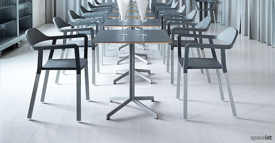 contemporary madi grey square cafe tables