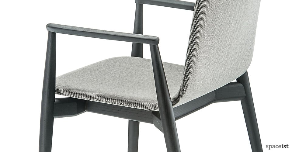 Malmo wood cafe chair with arms