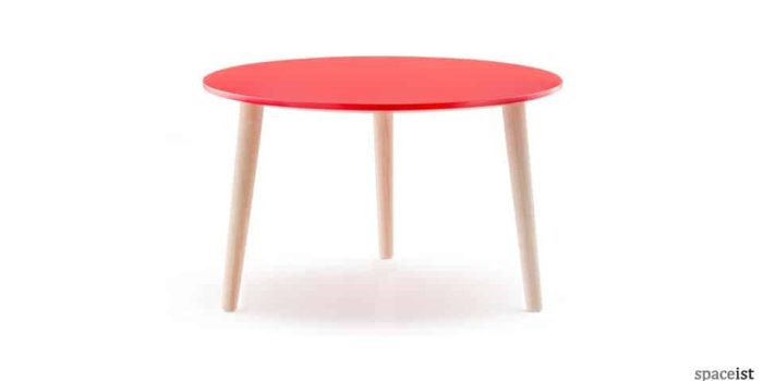 Malmo red round coffee table