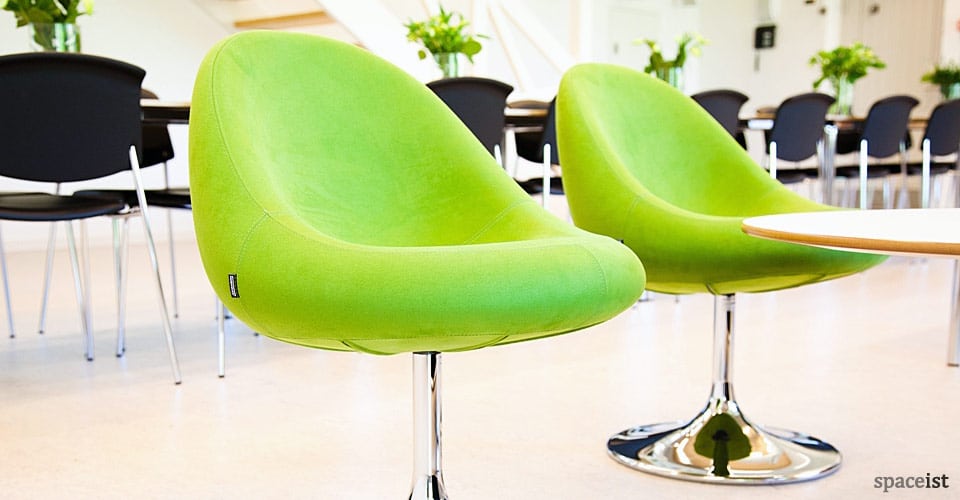 media lime green staff chairs