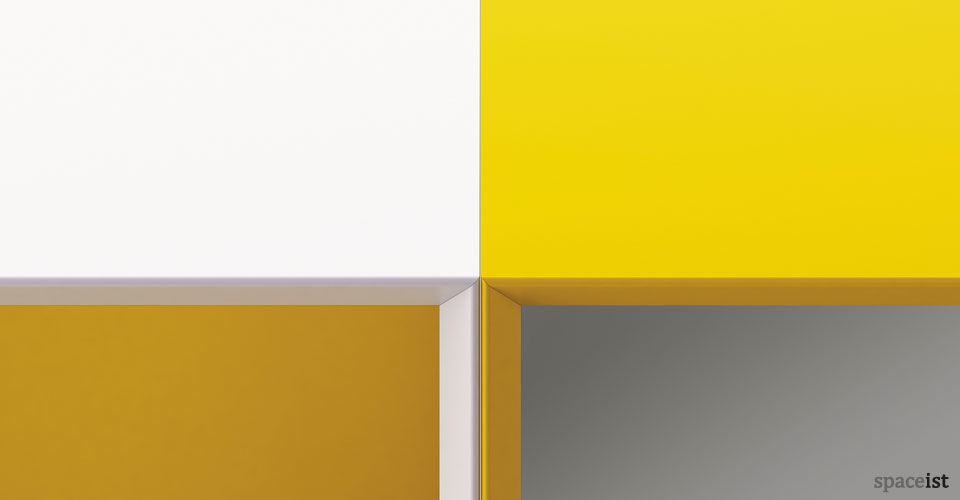 meta bright yellow office cabinet