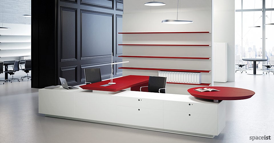 multipli ceo red executive corner desks