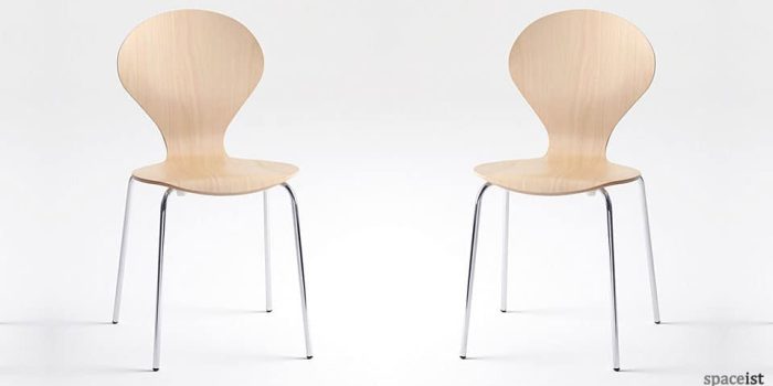 ondo beech plywood stackable cafe chairs