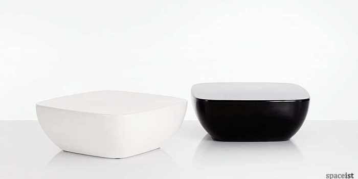 Orbital white and black coffee table