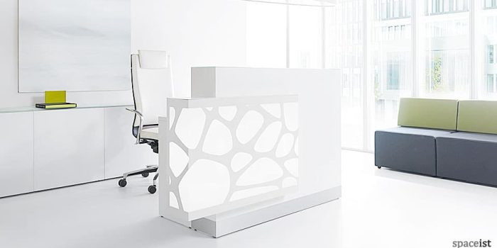Organic white reception desk