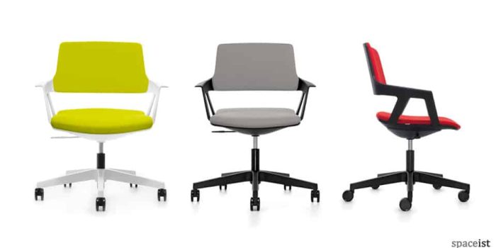 ovy lime swivel meeting chairs