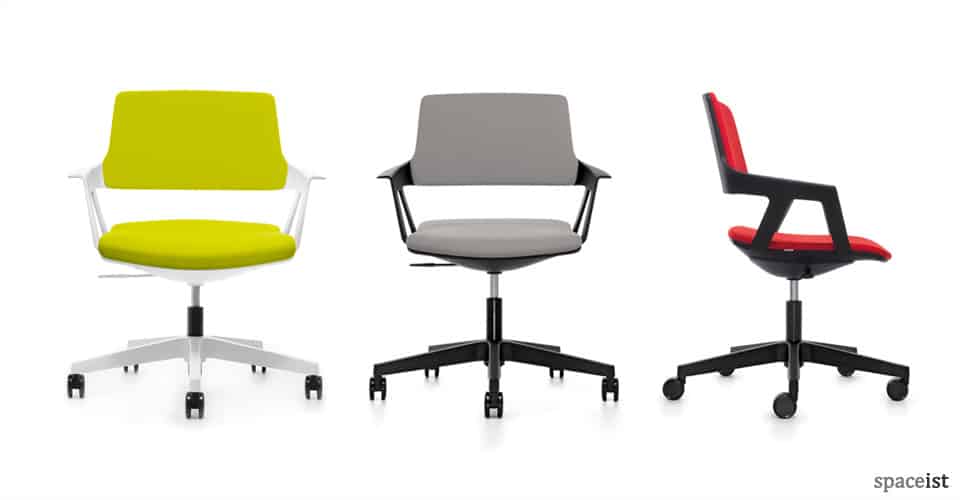 ovy lime swivel meeting chairs