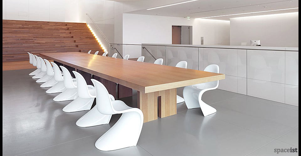 panton white designer cafe chairs