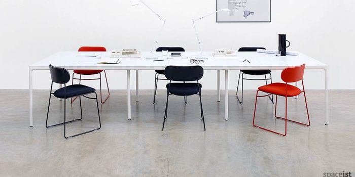 PLC red and black meeting chairs