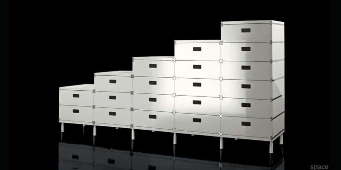 plus white modular office drawers