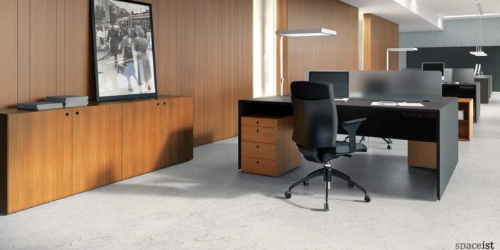 quaranta black 2 person office desks