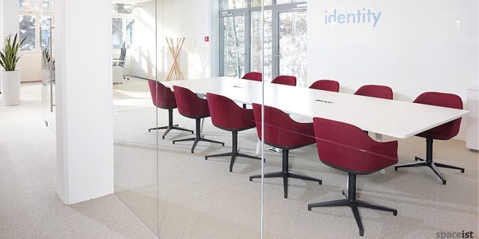 shell red boardroom chairs