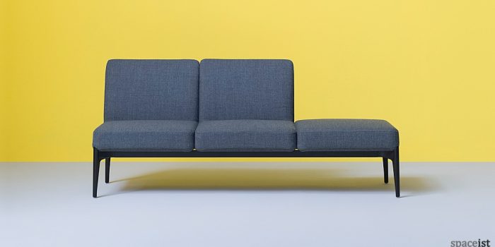Social modular black reception sofa