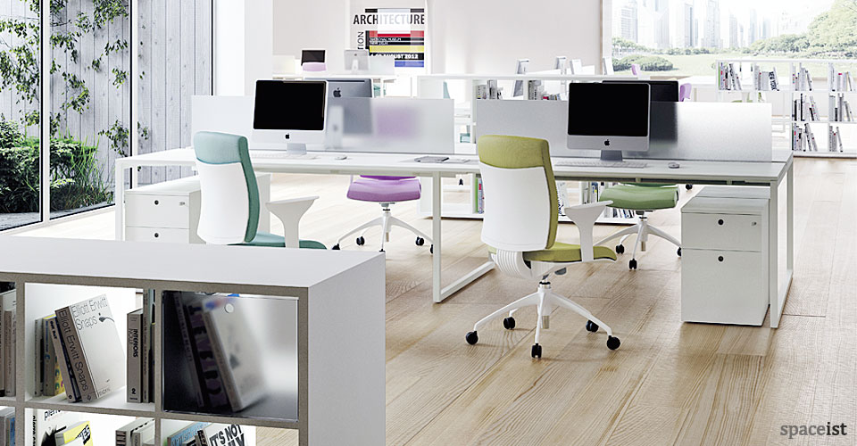 frame white bench desk