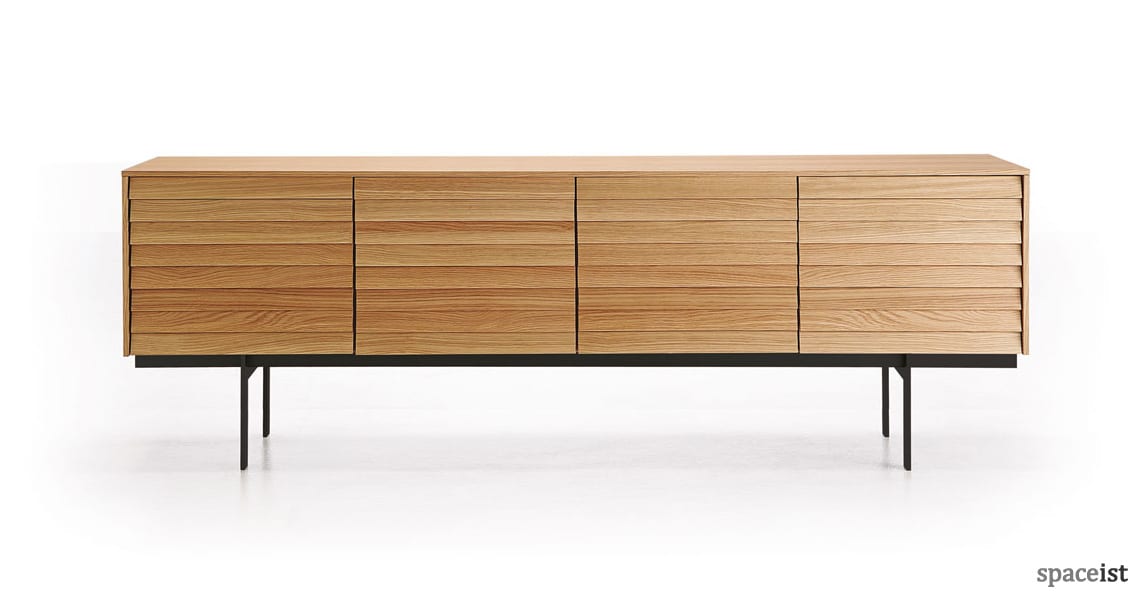 sussex oak and black meeting room cabinet